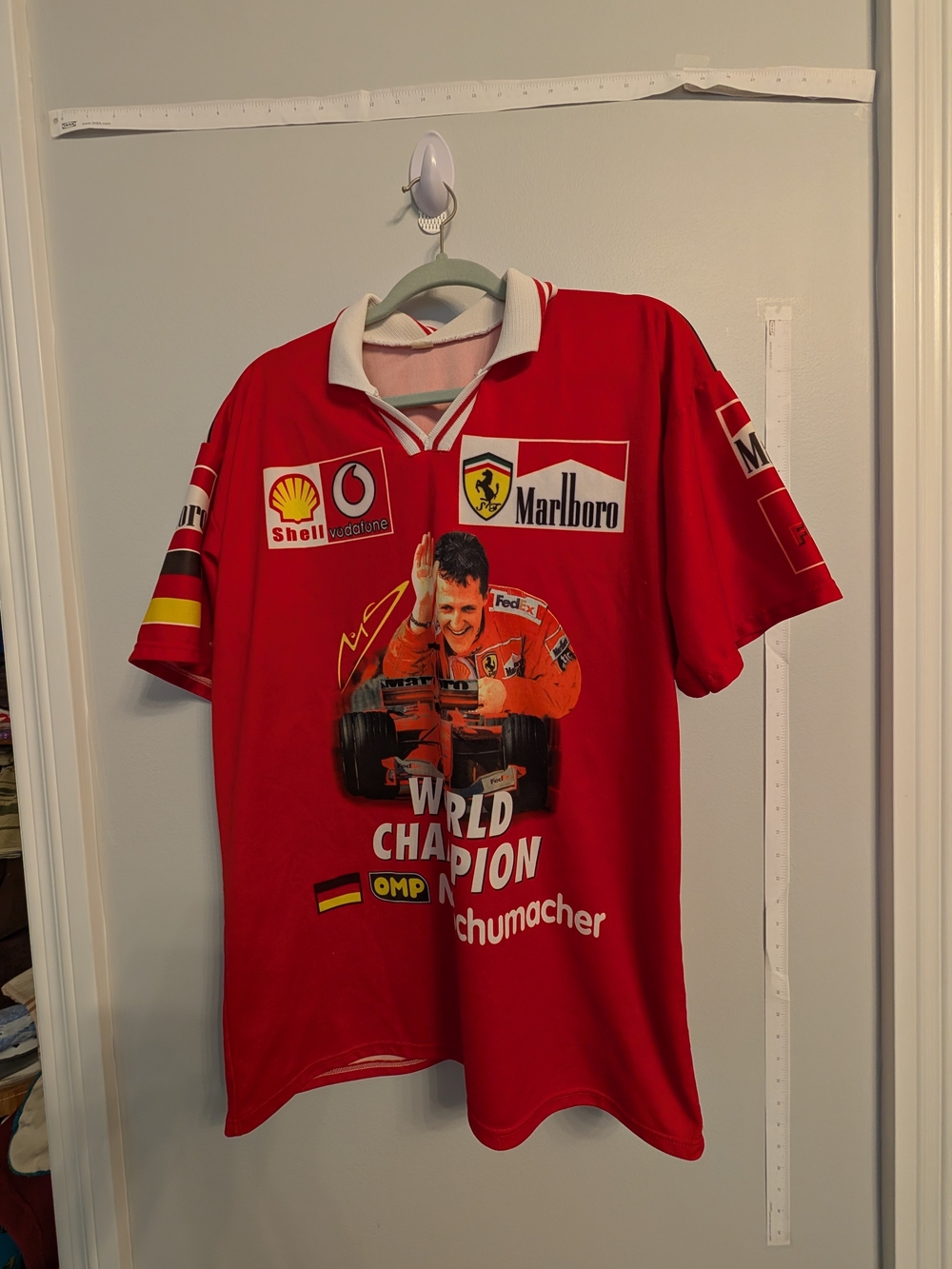 Xl Schumacher World Champion Ferrari Polo 90sCollectibleFormula oneRetroVintage